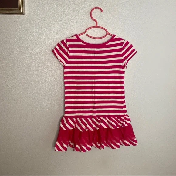 Children’s Place Pink and white Stripe Dress Sz 4 - Picture 5 of 6